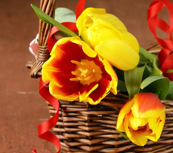 Spring Flowers Tulips Easter Holiday — Stock Photo, Image