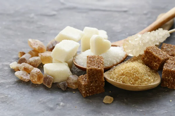 White Brown Sugar Sand Refined Sugar — Stock Photo, Image