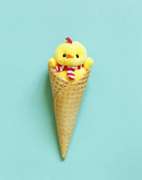 Ice Cream Waffle Horn Easter Decoration — Stock Photo, Image