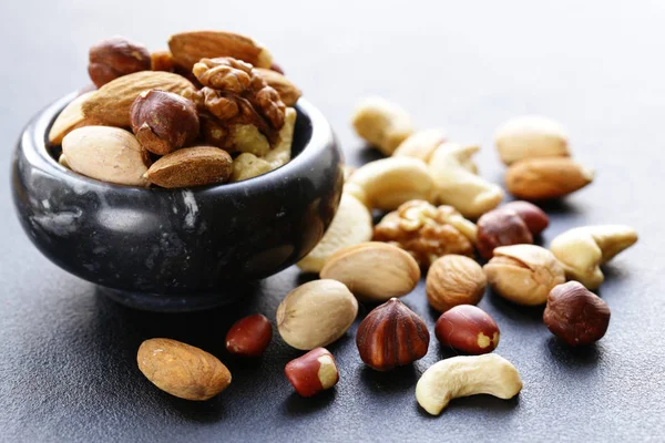 Nuts Mix Healthy Diet Cashew Pistachios Hazelnuts Walnuts Almonds — Stock Photo, Image
