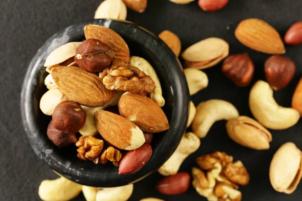 Nuts Mix Healthy Diet Cashew Pistachios Hazelnuts Walnuts Almonds — Stock Photo, Image