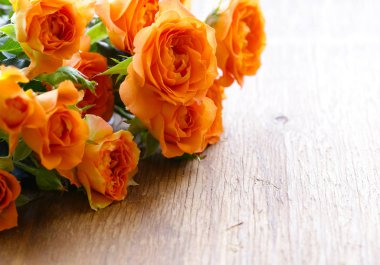 tebrik kartı için taze Sarı gül buketi