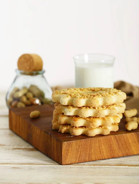 Galletas Maní Con Leche Para Postres Golosinas — Foto de Stock