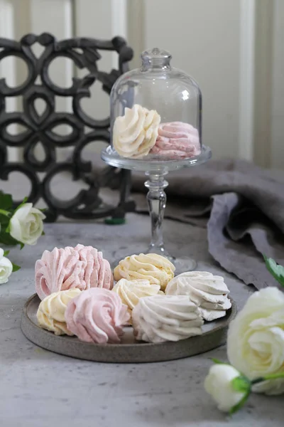 Zelfgemaakte Fruit Marshmallows Voor Dessert Traktaties — Stockfoto