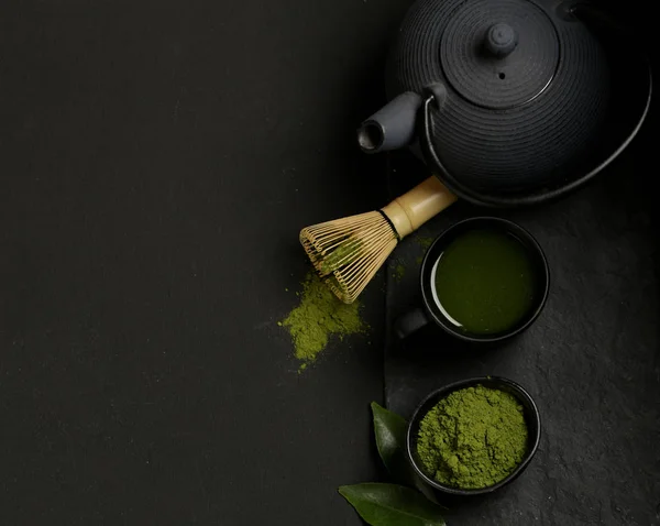 Natural Orgânico Matcha Chá Verde — Fotografia de Stock