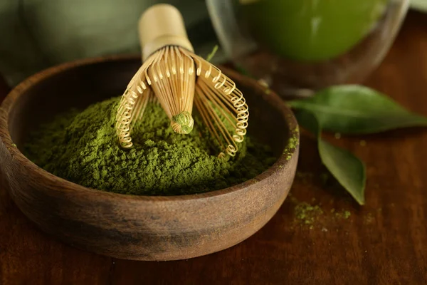 Natural Orgânico Matcha Chá Verde — Fotografia de Stock