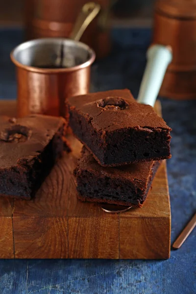 Шоколадний Пиріг Брауні Десерт Домашні Торти — стокове фото