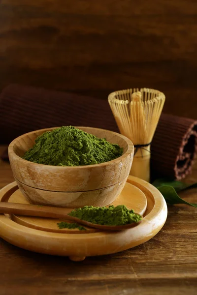 Natural Orgânico Matcha Chá Verde — Fotografia de Stock