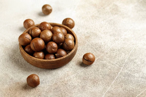Přírodní Organické Makadam Ořechy Misce — Stock fotografie