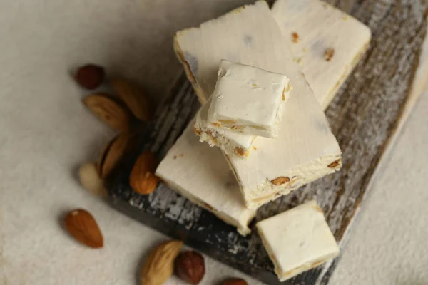 Traditional Nougat Nuts Turron Almonds — Stock Photo, Image