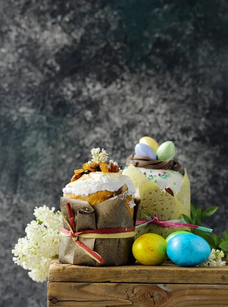 Traditional Easter Cake Muffin Sugar Icing — 스톡 사진