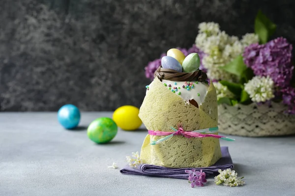 Hagyományos Húsvéti Torta Muffin Cukormázzal — Stock Fotó