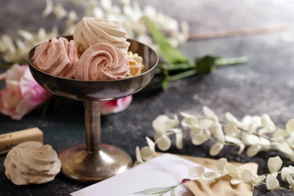 Marshmallows Frutas Rosa Caseiro Para Deleite Férias — Fotografia de Stock