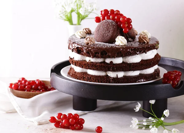 Chocolate Whoopee Pie Cake Butter Cream — Stock Photo, Image