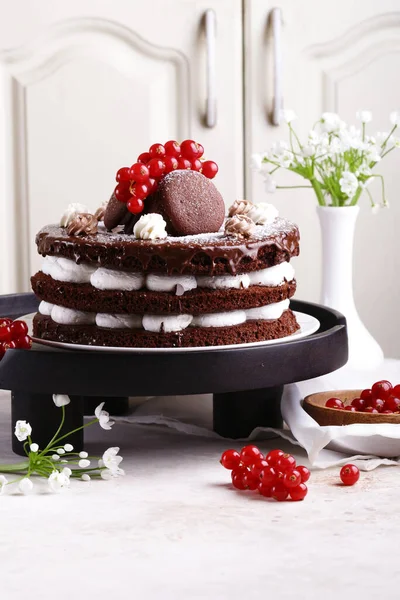 Chocolate Whoopee Pie Cake Butter Cream — 스톡 사진