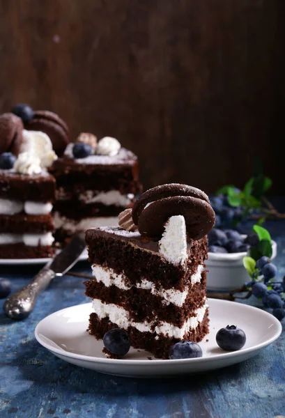 Chocolate Whoopee Pie Cake Butter Cream — Stok fotoğraf