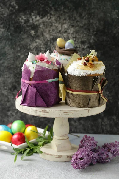 Traditional Easter Cake Muffin Sugar Icing — 스톡 사진