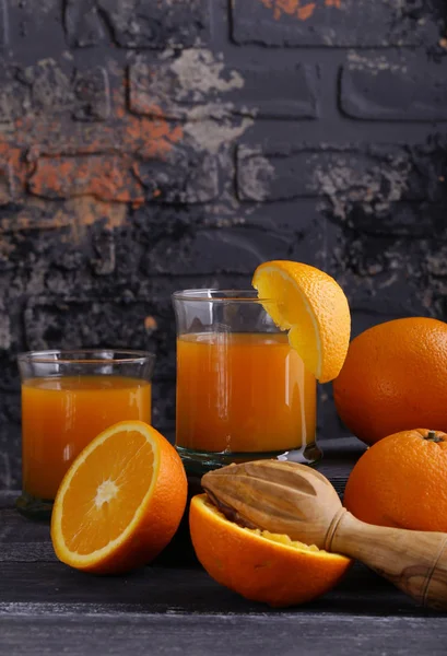 Fresh Natural Organic Oranges Juice — Stock Photo, Image