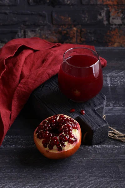 Vers Natuurlijk Biologisch Granaatappelsap — Stockfoto