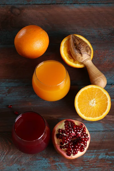 Pomegranate Orange Fresh Juice — Stock Photo, Image