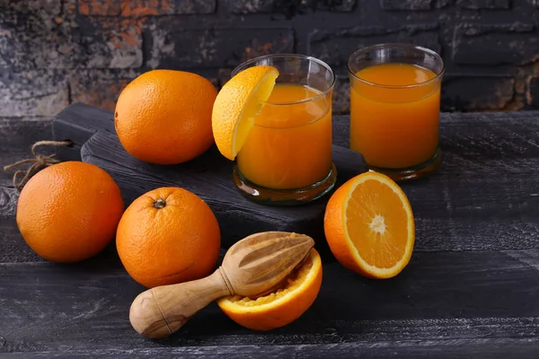 Fresh Natural Organic Oranges Juice — Stock Photo, Image