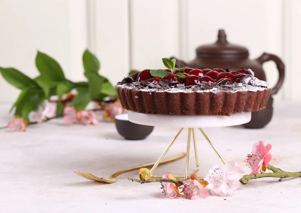 Пирог Ягодами Десерт — стоковое фото