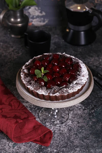 Torte Mit Beeren Zum Dessert — Stockfoto