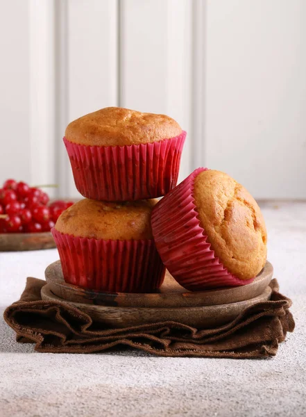 Zelfgemaakte Muffins Met Verse Bessen — Stockfoto
