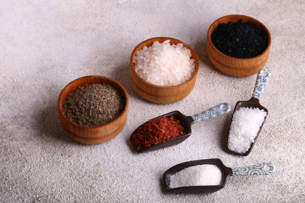 Natural Organic Colored Salt Food — Stock Photo, Image