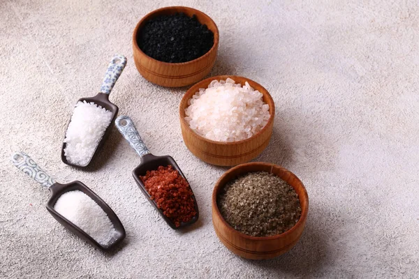 Naturligt Organiskt Färgat Salt För Livsmedel — Stockfoto