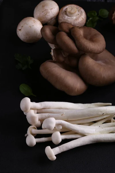 Funghi Biologici Naturali Cibo Vegetariano — Foto Stock