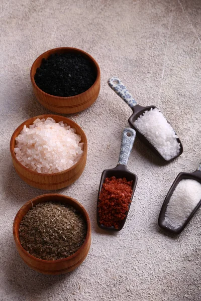 Natural Organic Colored Salt Food — Stock Photo, Image