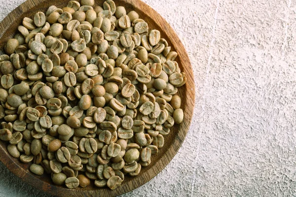 Natürliche Bio Kaffeebohnen Auf Hellem Hintergrund — Stockfoto