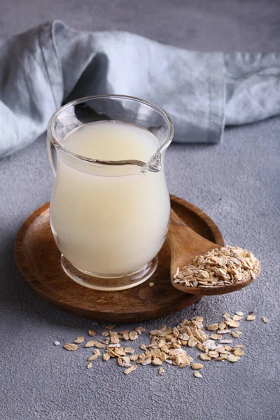 Natürliche Pflanzliche Alternative Hafermilch — Stockfoto