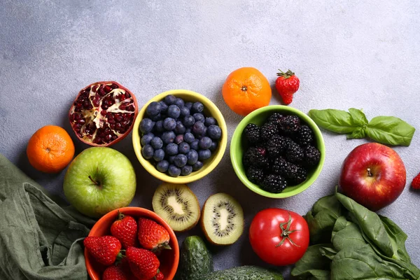 Μούρα Φρούτα Λαχανικά Για Μια Υγιεινή Διατροφή — Φωτογραφία Αρχείου