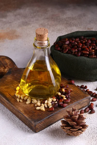 Natural Cedar Nut Oil Healthy Diet — Stock Photo, Image