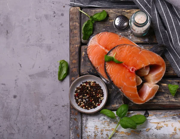 Färsk Rödlaxfisk För Hälsosam Kost — Stockfoto