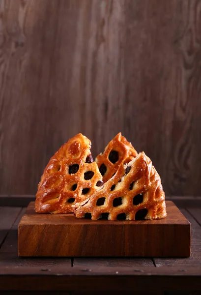 Masada Çilek Reçelli Yapımı Tatlı Pasta — Stok fotoğraf