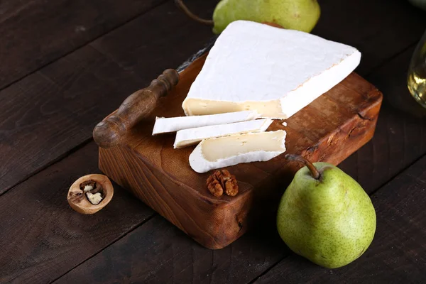 Brie Camembert Cheese Pear Honey — Stock Photo, Image