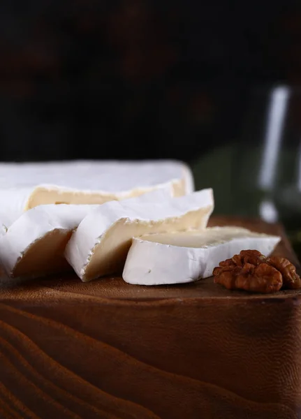 Queijo Brie Camembert Com Pêra Mel — Fotografia de Stock