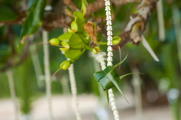 Çiçek Süslemeleri Tayland Sahilde Düğün — Stok fotoğraf