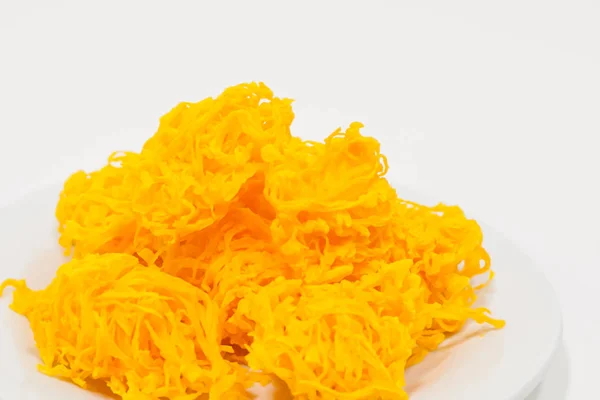 Deser z Tajlandii wykonane z mąki miesza się z żółtkiem i wate — Zdjęcie stockowe