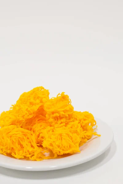 Dessert of Thailand Made from flour mixed with egg yolk and wate — Stock Photo, Image