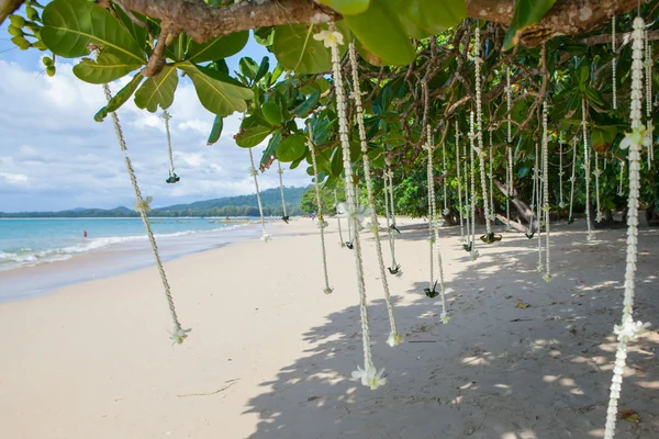 Decorações Florais Casamento Praia Tailândia — Fotografia de Stock