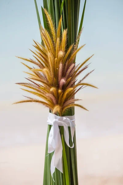Bröllop Blomsterdekorationer Stranden Thailand — Stockfoto