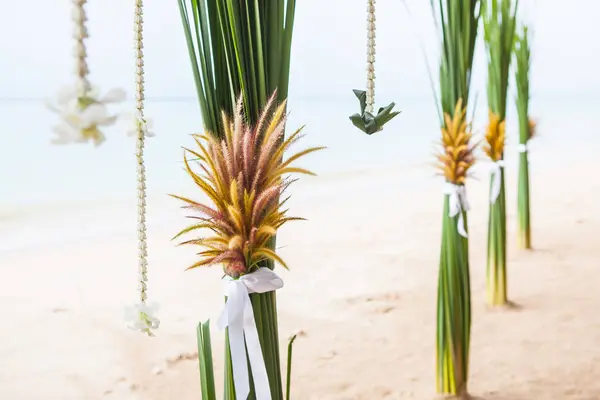 Свадебные Украшения Пляже Таиланде — стоковое фото