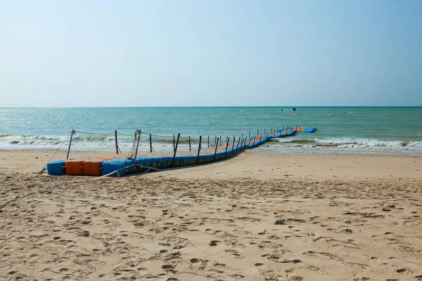 Pontoon walkway in the sea — стоковое фото