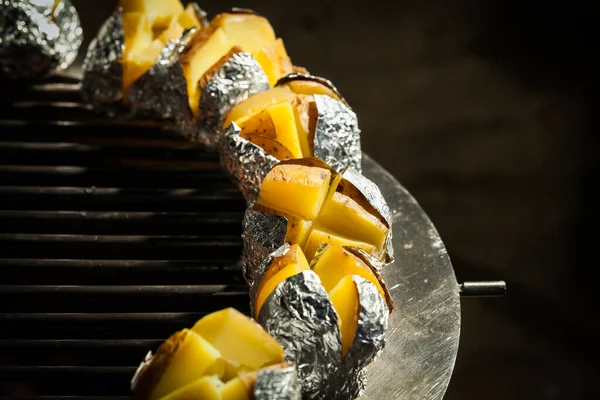 Patatas Asadas Preparadas Para Cena Bodas — Foto de Stock