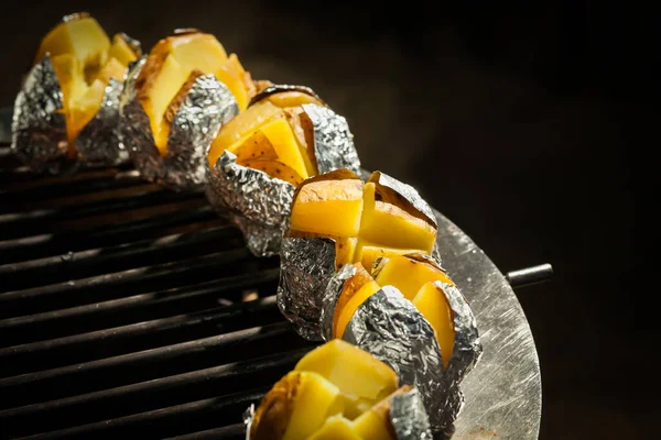 Pommes Terre Rôties Préparées Pour Dîner Mariage — Photo