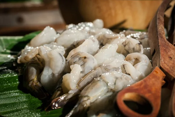 Açık Büfedeki Deniz Ürünleri Düğün Yemeğine Hazırlanıyor — Stok fotoğraf